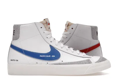 Pre-owned Nike Blazer Mid 77 Code (women's) Sneakers In White/blue/red