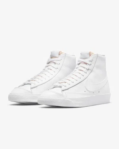 Nike Blazer Mid '77 Cz1055-117 Women's White Leather Casual Sneaker Shoes Woo66 In Summit White/metallic Silver