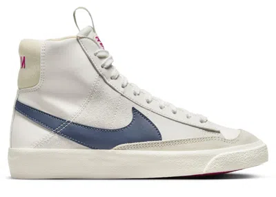 Pre-owned Nike Blazer Mid 77 Diffused Blue Sneakers In Sail/fireberry