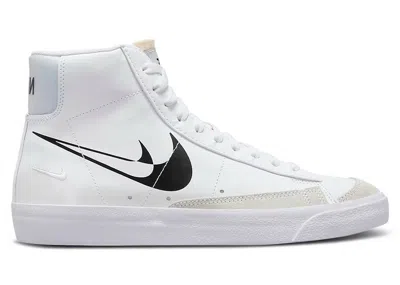 Pre-owned Nike Blazer Mid '77 Double Negative (women's) Sneakers In White/black