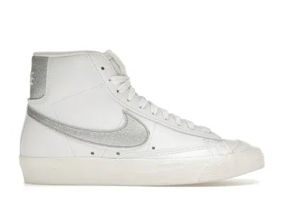 Pre-owned Nike Blazer Mid 77 Essential (women's) Sneakers In White/metallic Silver/sail In Multi