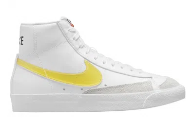 Pre-owned Nike Blazer Mid 77 Essential (women's) Sneakers In White/opti Yellow/orange