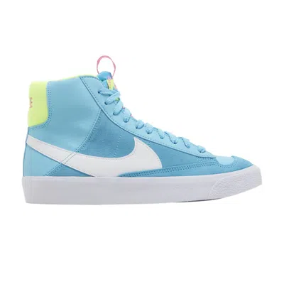 Pre-owned Nike Blazer Mid '77 Gs 'dance - Baltic Blue Volt Pink' | Kid's Size 6.5