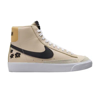 Pre-owned Nike Blazer Mid '77 Gs 'embroidered Floral' | Cream | Kid's Size 5