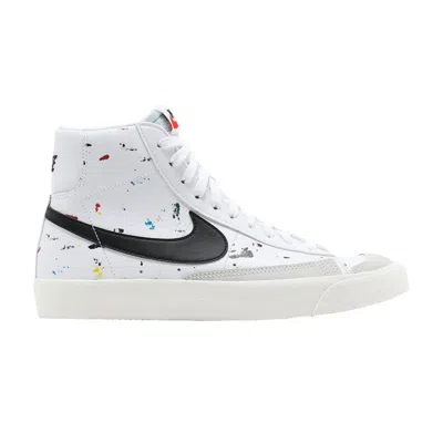 Pre-owned Nike Blazer Mid '77 Gs 'paint Splatter' | White | Kid's Size 7