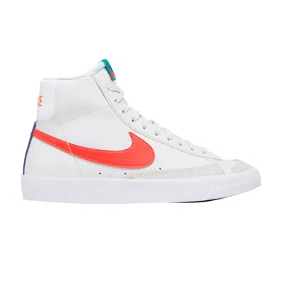 Pre-owned Nike Blazer Mid '77 Gs 'platinum Tint Bright Crimson' | White | Kid's Size 6.5