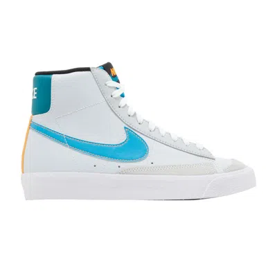 Pre-owned Nike Blazer Mid '77 Gs 'pure Platinum Laser Blue' | White | Kid's Size 6
