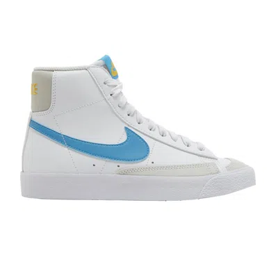 Pre-owned Nike Blazer Mid '77 Gs 'white Laser Blue' | Kid's Size 6.5