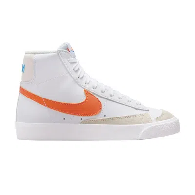 Pre-owned Nike Blazer Mid '77 Gs 'white Total Orange' | Kid's Size 6.5