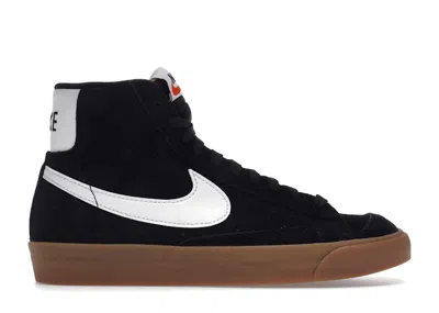 Pre-owned Nike Blazer Mid 77 Gum (women's) Sneakers In Black/white/gum Medium Brown In Multi