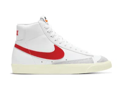Pre-owned Nike Blazer Mid 77 Habenero Red (women's) Sneakers In White/sail/habanero Red
