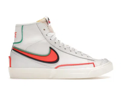 Pre-owned Nike Blazer Mid 77 Infinite Crimson (women's) Sneakers In White/bright Crimson/old Blue