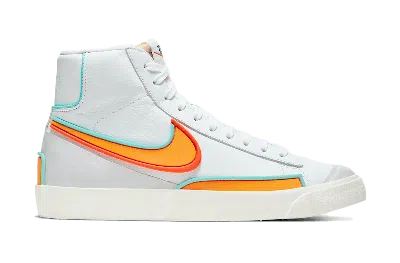 Pre-owned Nike Blazer Mid 77 Infinite Kumquat (women's) Sneakers In White/aurora Green/bright Crimson