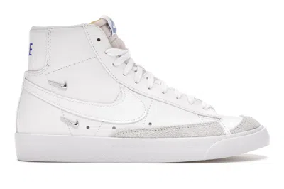 Pre-owned Nike Blazer Mid 77 Lx (women's) Sneakers In White/hyper Royal/black