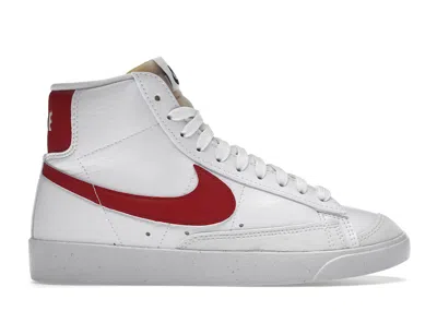 Pre-owned Nike Blazer Mid 77 Next Nature Cherry (women's) Sneakers In White/gym Red In Multi