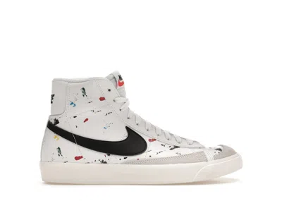 Pre-owned Nike Blazer Mid 77 Paint Splatter Sneakers In White/sail