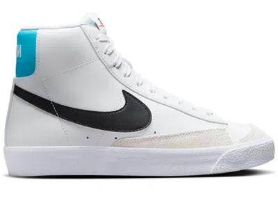 Pre-owned Nike Blazer Mid 77 Photo Blue Sneakers In White/black/light Photo Blue In Multi