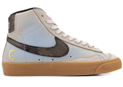 Pre-owned Nike Blazer Mid 77 Prm Día De Muertos (women's) Sneakers In Summit White/black/metallic Gold In Multi
