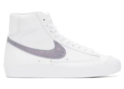 Pre-owned Nike Blazer Mid 77 Purple Glitter (women's) Sneakers In White/canyon Purple/grey Fog