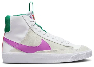 Pre-owned Nike Blazer Mid 77 Se Dance Fuchsia Dream Sneakers In White/stadium Green/picante Red