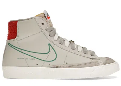 Pre-owned Nike Blazer Mid 77 Se First Use (women's) Sneakers In Light Bone/green Noise/cream Ii