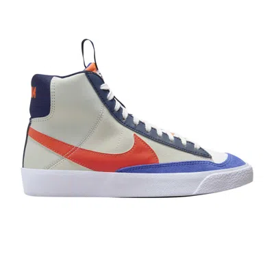 Pre-owned Nike Blazer Mid '77 Se Gs 'midnight Navy Team Orange' | Cream | Kid's Size 4