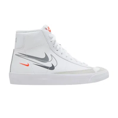 Pre-owned Nike Blazer Mid '77 Se Gs 'multi-swoosh' | White | Kid's Size 4.5