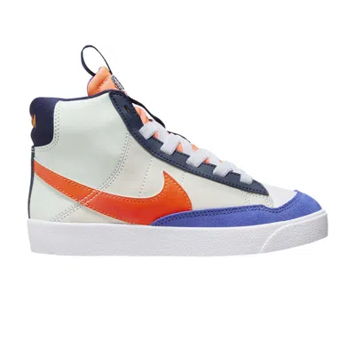 Pre-owned Nike Blazer Mid '77 Se Ps 'midnight Navy Team Orange' | Cream | Kid's Size 13