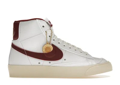 Pre-owned Nike Blazer Mid 77 Se Sisterhood (women's) Sneakers In Summit White/team Red/muslin
