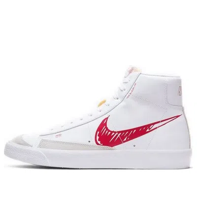 Nike Blazer Mid 77 'sketch - Red' In White