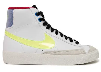 Pre-owned Nike Blazer Mid 77 Sneakers In White/hyper Royal/mystic Hibiscus