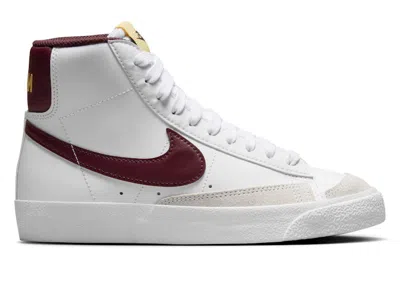 Pre-owned Nike Blazer Mid 77 Sneakers In White/saturn Gold/burgundy Crush In Multi