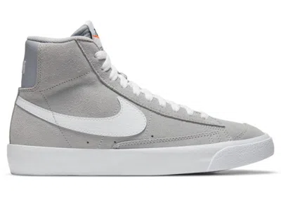 Pre-owned Nike Blazer Mid 77 Sneakers In Wolf Grey/black/total Orange