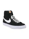 Nike Blazer Mid '77 Suede Retro Sneakers In Black