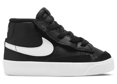 Pre-owned Nike Blazer Mid 77 Suede Sneakers In Black/white/team Orange