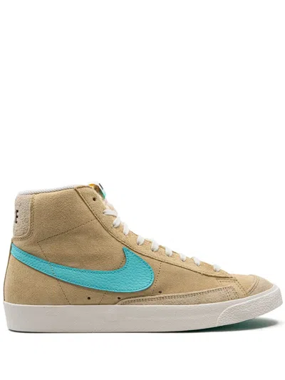Nike Blazer Mid '77 "tan/blue" Sneakers In Desert Ore/sail/black/light Aqua