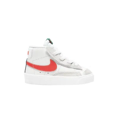 Pre-owned Nike Blazer Mid '77 Td 'platinum Tint Bright Crimson' | Cream | Infant Size 4 In White