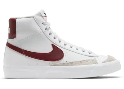 Pre-owned Nike Blazer Mid 77 Team Red Sneakers In White/black