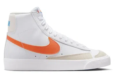 Pre-owned Nike Blazer Mid 77 Total Orange Sneakers In White/photo Blue/phantom