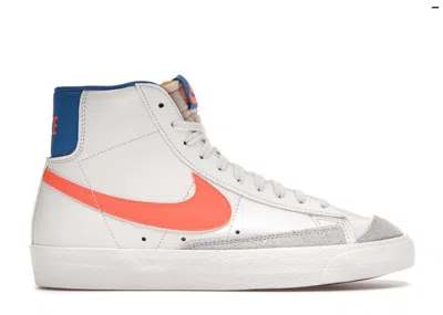 Pre-owned Nike Blazer Mid 77 Total Orange (women's) Sneakers In Sail/light Photo Blue/gum Medium Brown