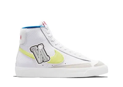 Pre-owned Nike Blazer Mid 77 Velcro Sneakers In White/lemon