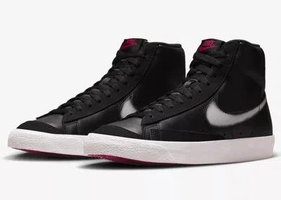 NIKE BLAZER MID '77 VINTAGE FD6924-001 SNEAKERS MENS BLACK LEATHER LACE UP TF757 (BLACK,11.5)