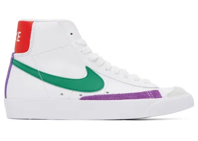 Pre-owned Nike Blazer Mid 77 Vintage Green Fuchsia (women's) Sneakers In White/picante Red/fuchsia Dream In Multi