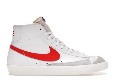 Pre-owned Nike Blazer Mid 77 Vintage (women's) Sneakers In White/habanero Red/sail