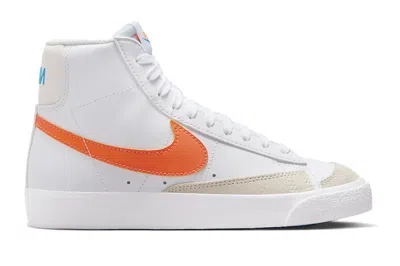 Pre-owned Nike Blazer Mid 77 White Total Orange (gs) In White/photo Blue/phantom