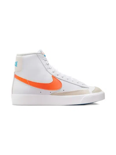 Nike Kids' Blazer Mid 77 "white/total Orange" Sneakers