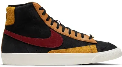 Pre-owned Nike Blazer Mid 77 (women's) Sneakers In Black/team Red/university Gold In Multi
