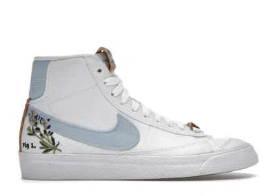 Pre-owned Nike Blazer Mid 77 (women's) Sneakers In White/indigo/obsidian