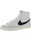 Nike Blazer Mid Suede-trimmed Leather High-top Sneakers In Multi