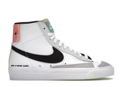Pre-owned Nike Blazer Mid Have A Good Game (women's) Sneakers In White/black